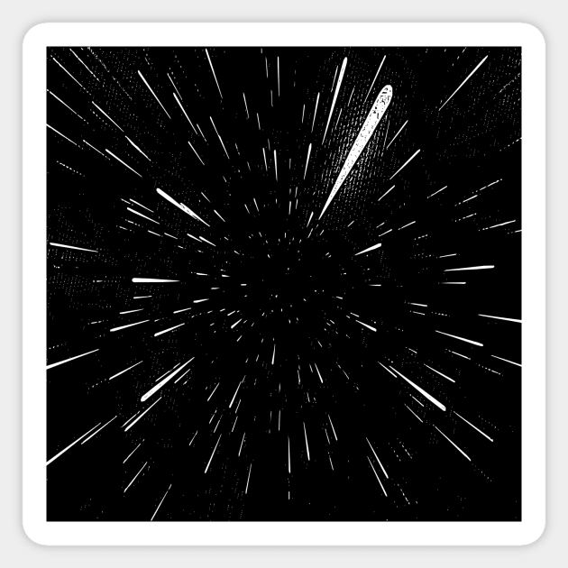 Vector Art Warp Speed Space Design Sticker by artdesignmerch